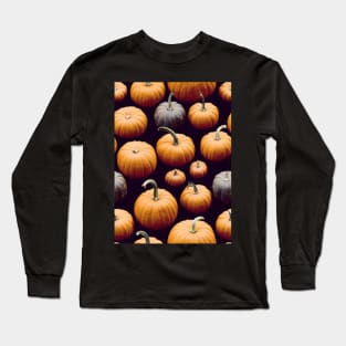 Halloween Pumpkins Pattern, model 3 Long Sleeve T-Shirt